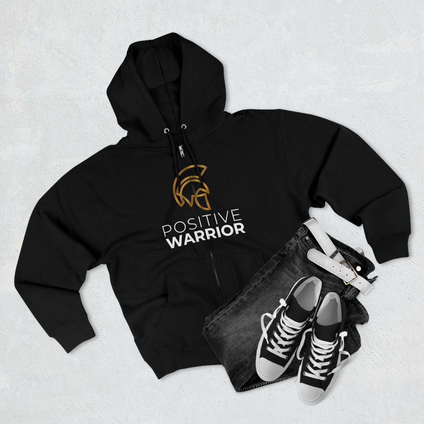 Positive Warrior Unisex Premium Full Zip Hoodie