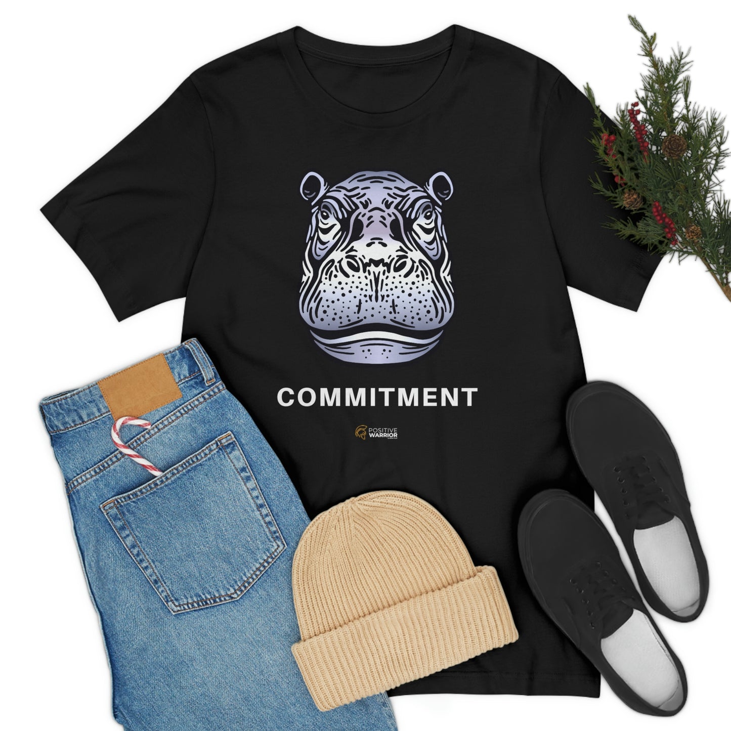 Hippopotamus Commitment Spirit Animal Unisex Tee