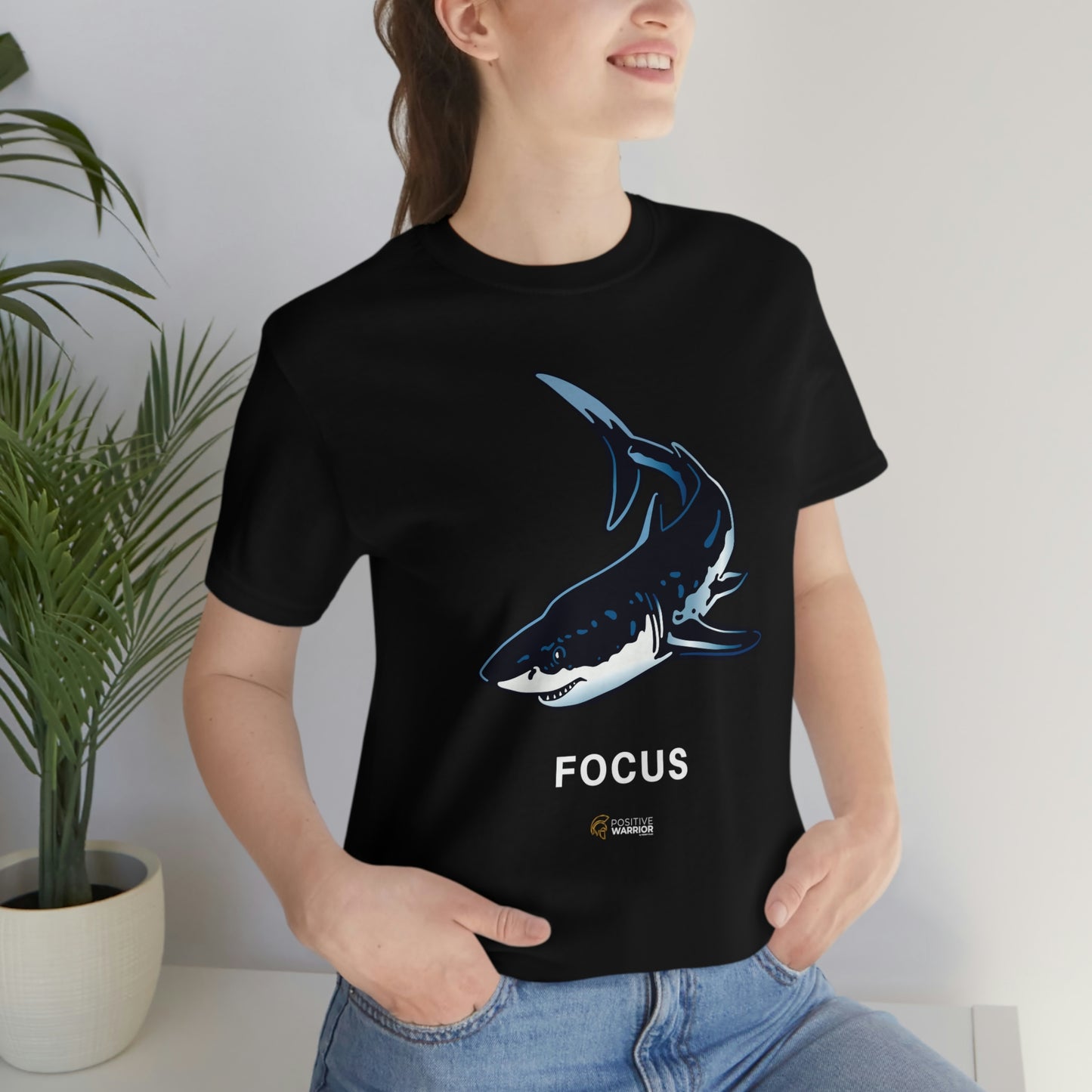 Shark Focus Spirit Animal Unisex Tee